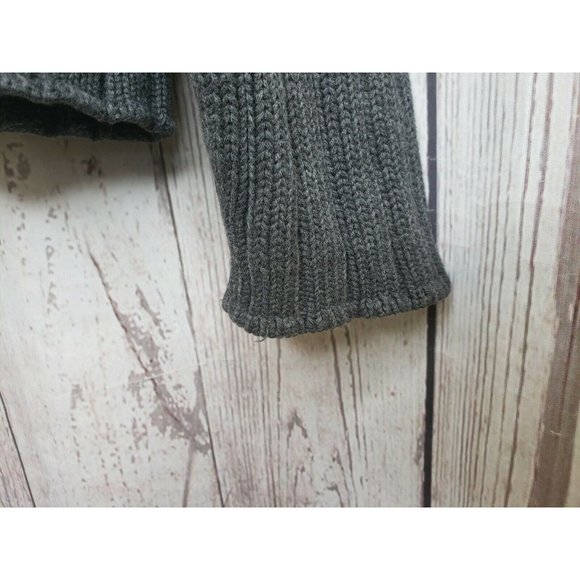 Polo Jeans Company Large Ralph Lauren Embroidered Gray Men 1/4 Zip Sweater - Picture 8 of 12